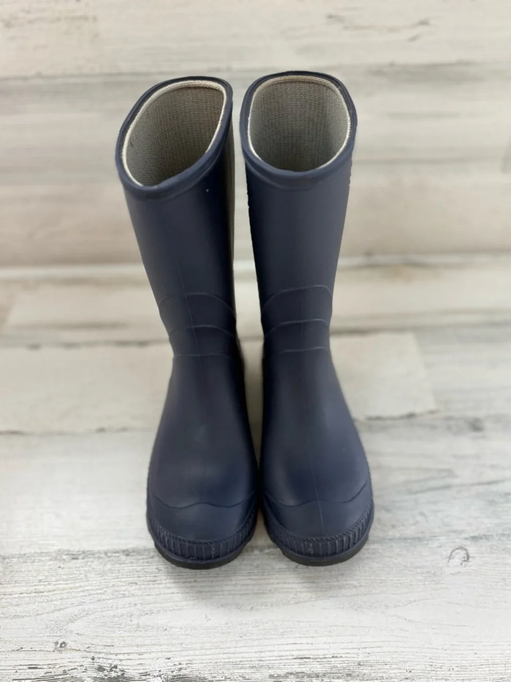 Kamik Girls Size 1 Stomp Pull On Waterproof Rain Snow Boots In Navy